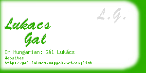 lukacs gal business card